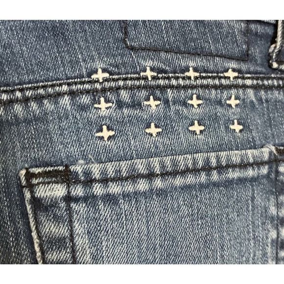 Ksubi Jeans Skinny Leg Blue Denim Womens Designer Zip Leg US Size 27 - Picture 5 of 7